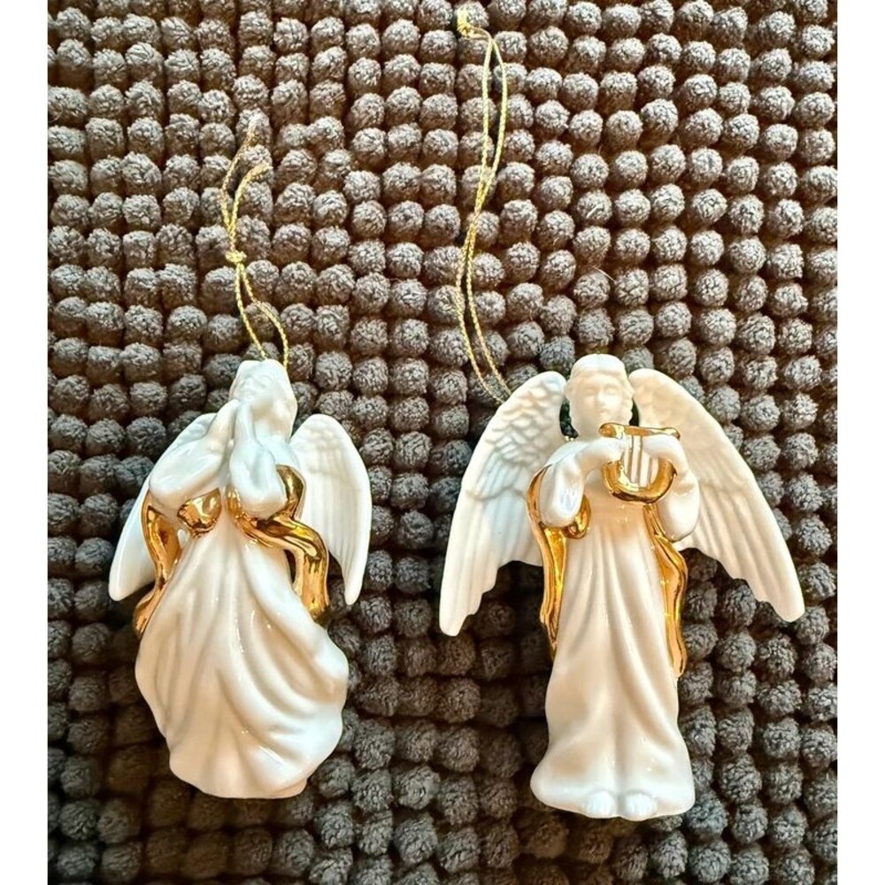 Two Christmas Angel Ornaments